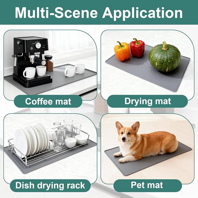 Silicone Coffee Mat, Eco-friendly, Hygienic Drying Pad, Leak-Proof and Non-Slip - Image 5