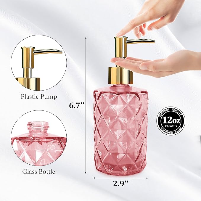 Glass Soap Dispenser with Pump, Soap Dispenser, Lotion Dispenser - Image 2