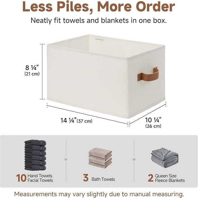 StorageWorks Closet Organizers and Storage Bins, Foldable Shelf Baskets - Image 6
