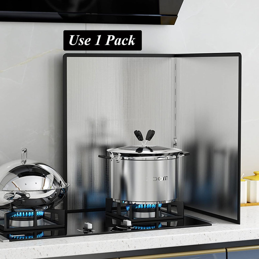 Splatter Guard for Stove 2 Pack 2-Sided Foldable Stainless Steel Oil