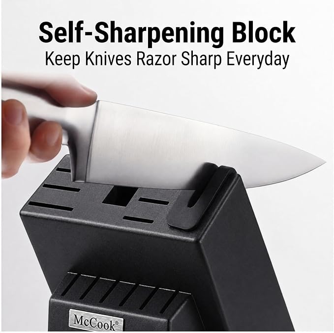 McCook® Knife Sets, German Stainless Steel Knife Block Sets - Image 4