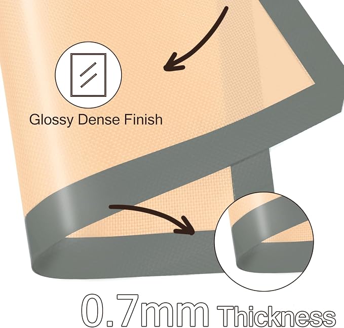 Silicone Baking Mat, 3 Pack Reusable Baking Sheet, Non-Stick ＆ Food Safe - Image 4
