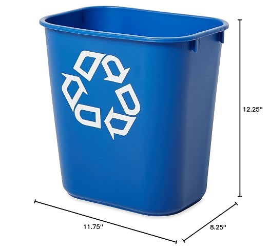 Rubbermaid Commercial Deskside Recycling Container, 3.4-Gallon, - Image 2