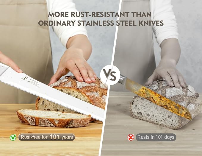 CoquusAid Upgrade Bread Knife for Homemade Bread, World‘s 1st Double Serrated - Image 2