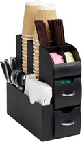 Mind Reader Cup and Condiment Station, Countertop Organizer, Coffee Bar by MindReader