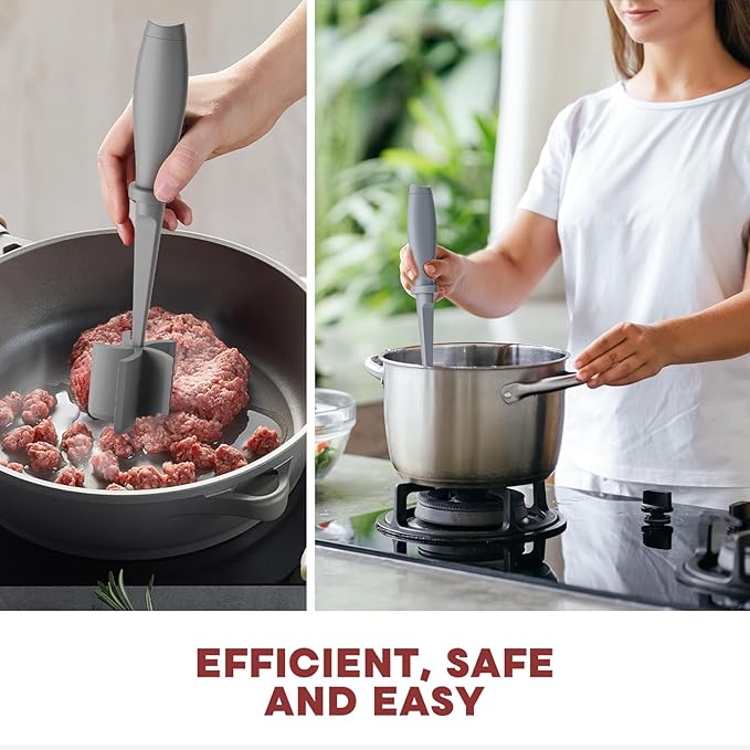 2 Pcs Meat Chopper, Hamburger Grinder, Premium Heat Resistant Smasher - Image 6