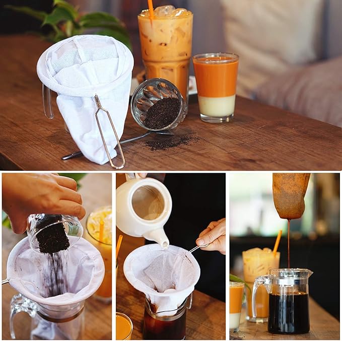 Traditional Thai Style Tea Filter Stainless Steel Size 3 Inches Friendly Using - Image 6
