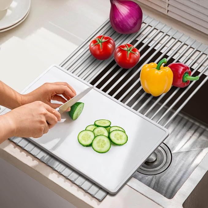HANZENMA Roll Up Dish Drying Rack Over The Sink Kitchen Roll Up Sink Drying - Image 4