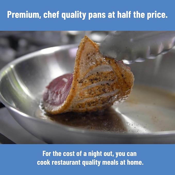 Misen 5-Ply Stainless Steel 8" Frying Pan - Image 5