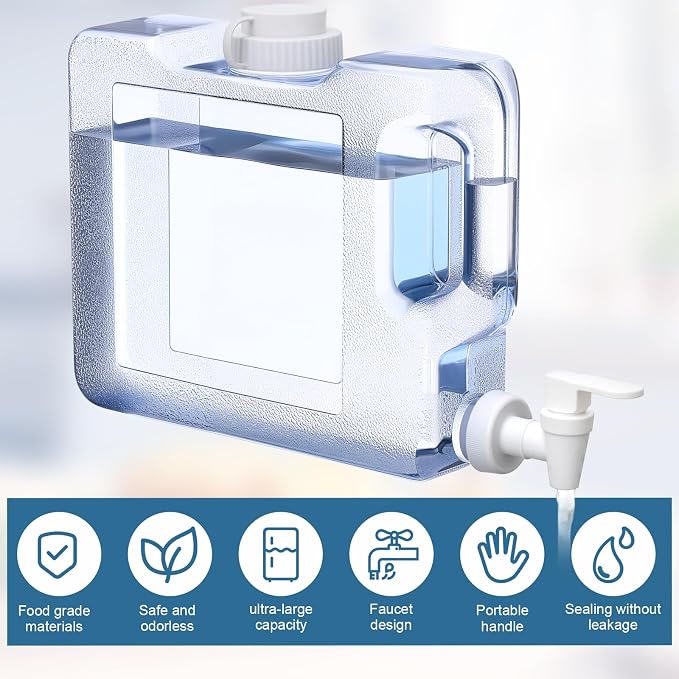 Funnymoom 3 Pack 0. 8 Gallon Fridge Water Dispensers Bottle - Image 3
