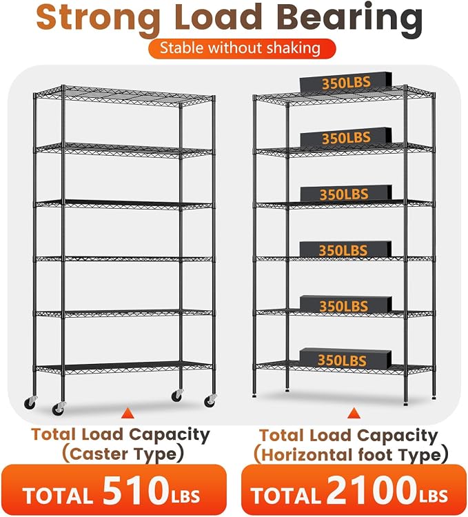 BestOffice | 6-Tier Wire Storage Shelves - Image 5