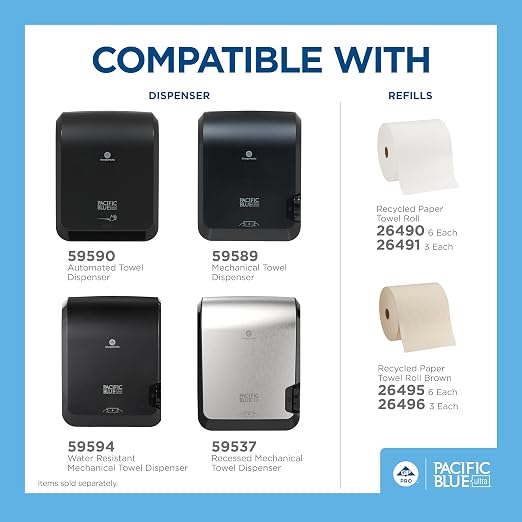 Pacific Blue Ultra 8" High-Capacity Mechanical Paper Towel Dispenser by GP PRO - Image 7
