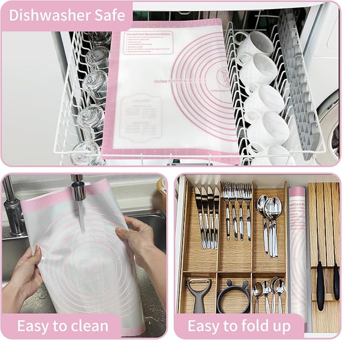 Non-stick Silicone Pastry Mat, Extra Large Baking Mat - Image 5