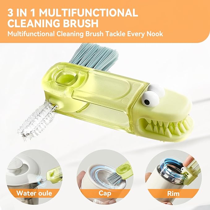 3 in 1 Cup Lid Gap Cleaning Brush Set, Silicone Cup Lid Gap Cleaner, Home - Image 4