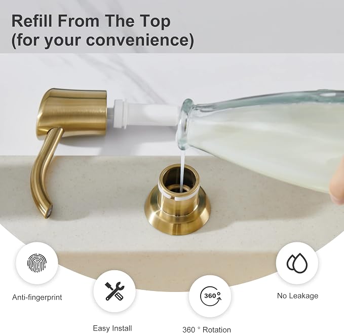 GAGALIFE Built in Sink Soap Dispenser or Lotion Dispenser - Image 6
