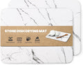 WALL 2 Pack Quick Dry Stone Drying Mat for Kitchen Counter