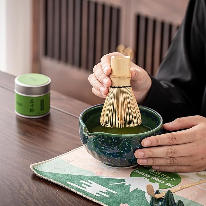 Clay&Fire Matcha Whisk Set，9 Pcs Ceramic Matcha Set, 15 OZ Matcha Bowl - Image 6