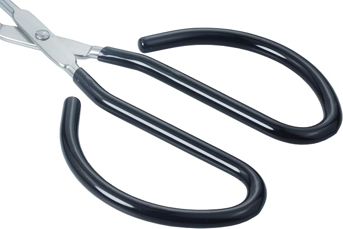 HINMAY 10-Inch Heavy Duty Stainless Steel Kitchen Scissor Tongs - Image 3