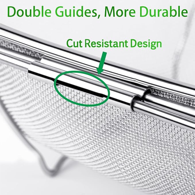 Tiawudi 6-Quart Large Over The Sink Colander, Heavy Duty 40% Thicker 18/8 - Image 5