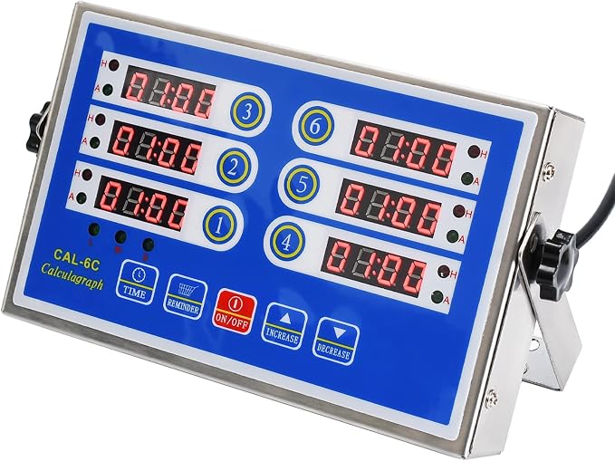 Kitchen Timers for Cooking – 6 Channel Commercial Kitchen Timer Restaurant by YOOYIST