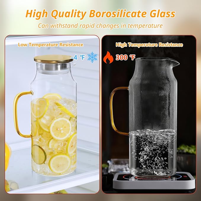 2 Liter 68 oz Glass Pitcher - Image 5