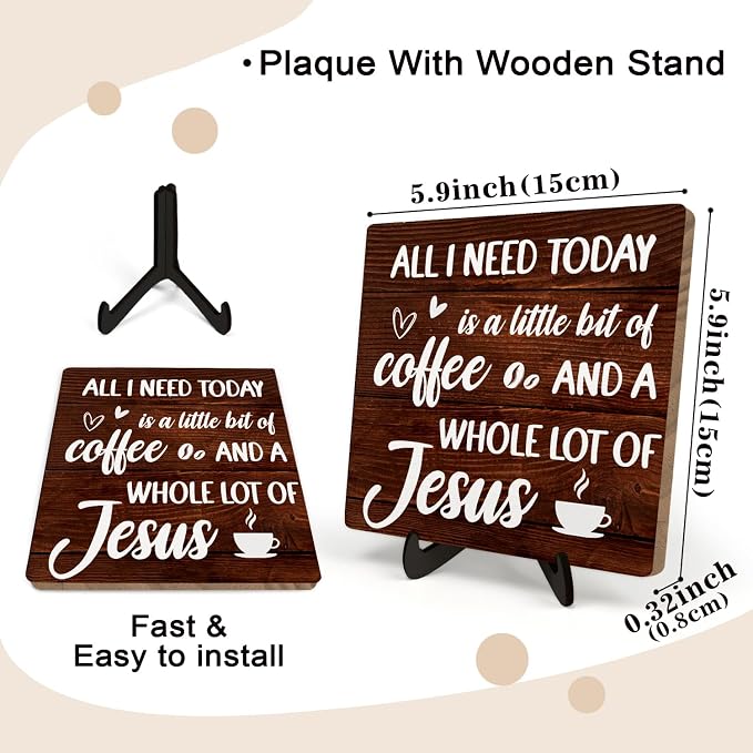 Coffee Bar Plaque, Vintage Desk Decor - Image 2