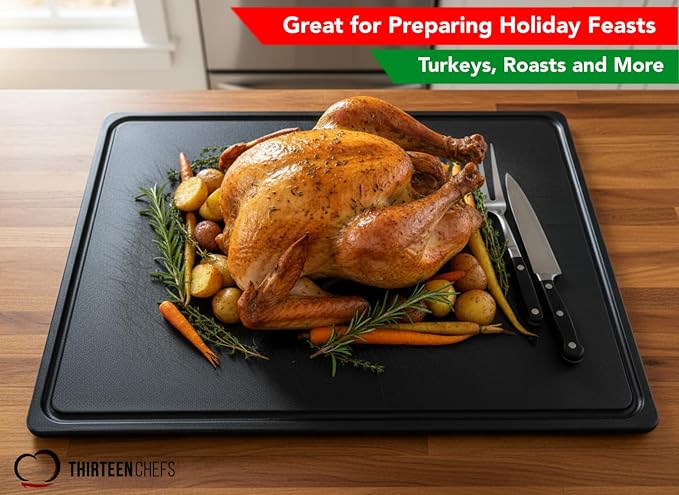 Thirteen Chefs Professional 24 x 18 Grooved Cutting Board - Image 7