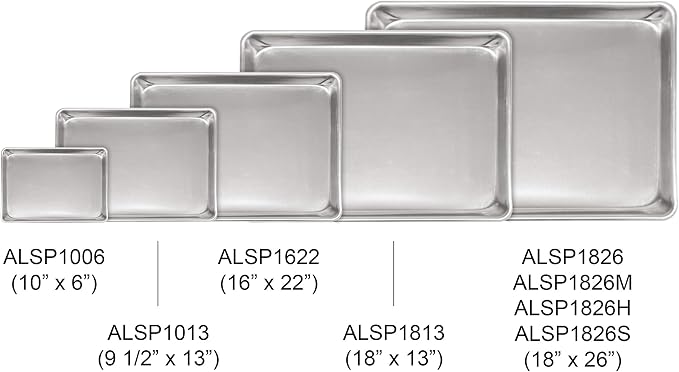 Excellante 18" X 13" Half Size Aluminum Sheet Pan, Comes In Each - Image 2