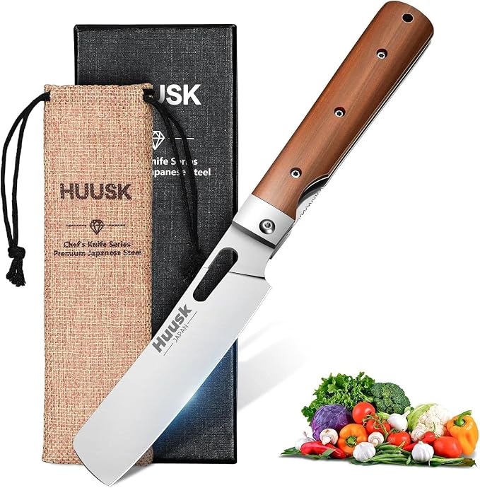 Huusk Japanese Folding Nakiri Knife by HuuskKnife