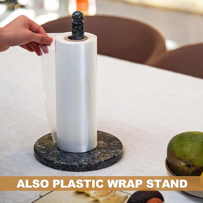 Koville Norwegian Natural Granite Paper Towel Holder Countertop, Genuine Stone - Image 7