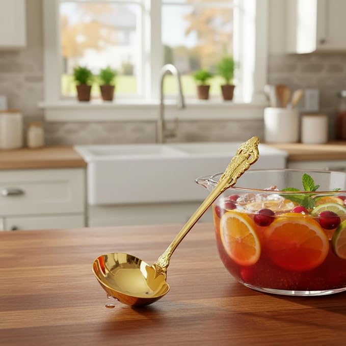 KEAWELL Premium 7.5 inch Luxury Gravy Ladle, 18/10 Stainless Steel, Small Gravy - Image 3