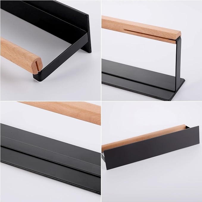 KES Magnetic Paper Towel Holder, Wood & Metal Paper Towel Roll Holder - Image 8