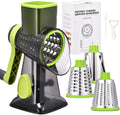 Rotary Cheese Grater with Handle Kitchen Shredder Slicer Grater Slicer Ice by Ziweaye