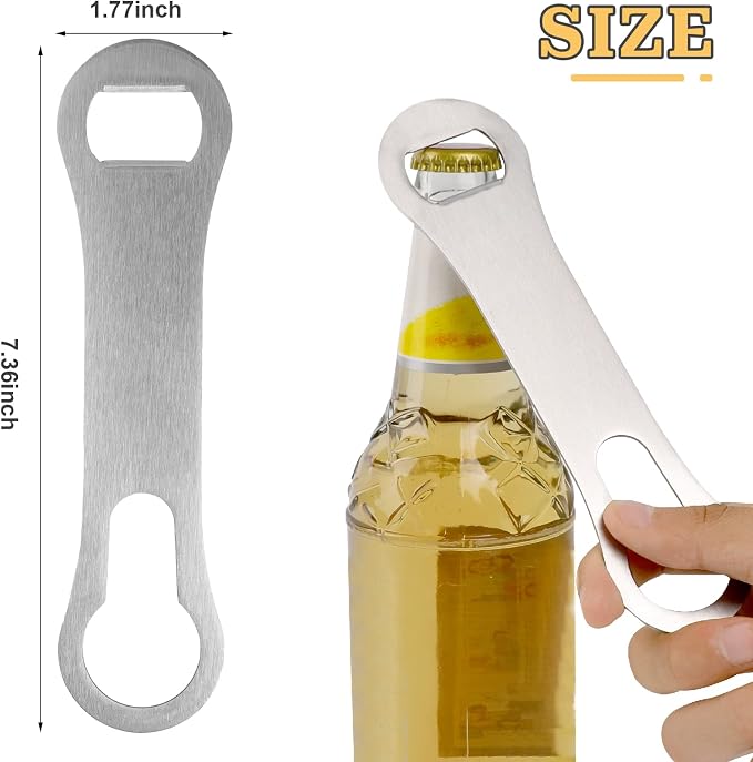 2 Pcs V Rod Bottle Opener Bartender, Pour Spout Removers Double Ended Flat - Image 4