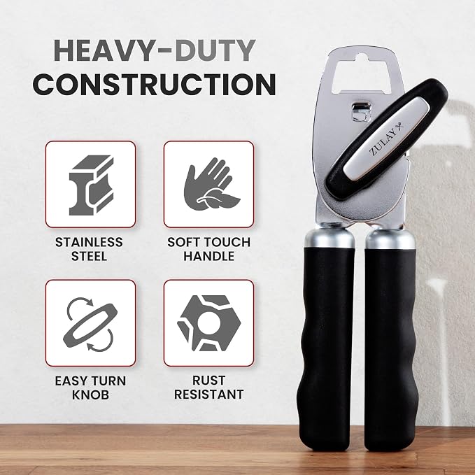 Zulay Kitchen Heavy Duty Stainless Steel Can Opener Manual - Image 7
