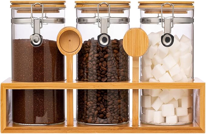Yangbaga Glass Coffee Sugar Containers by Hanber