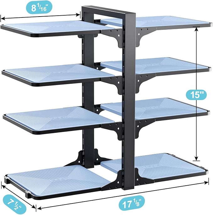 LAMU Pots and Pans Organizer under Cabinet, 8-Tier Heavy Duty Pan Organizers - Image 5