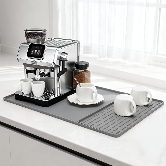 Silicone Coffee Mat 24" x 16", Heat Resistant Non Slip Leak Proof - Image 6