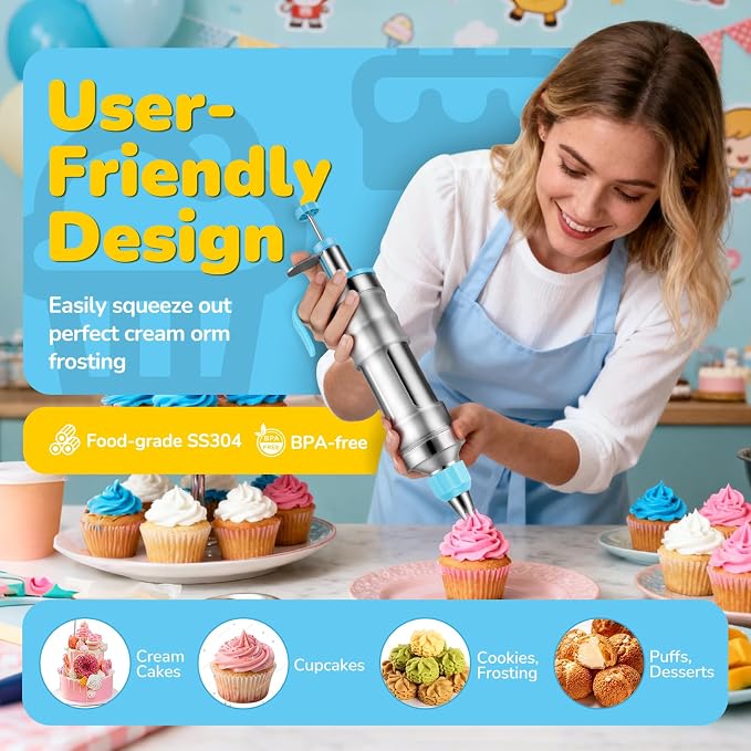 Cake Decorating Tools Supplies Kit: 164pcs Baking Accessories, Dessert Piping - Image 2