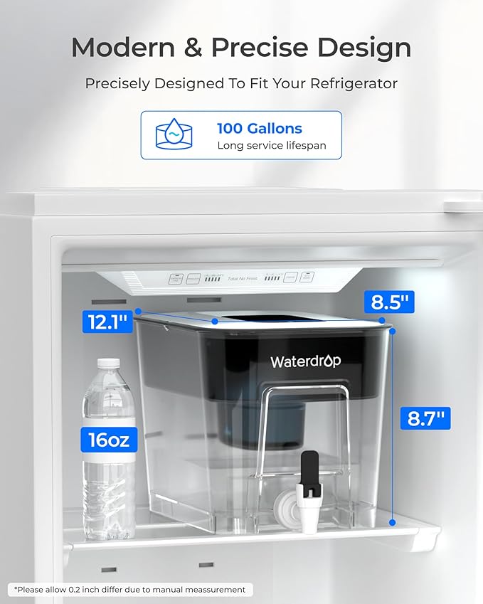 Waterdrop WFD-22L-A Alkaline Water Filter Dispenser, Large 40-Cup Water Filter - Image 4