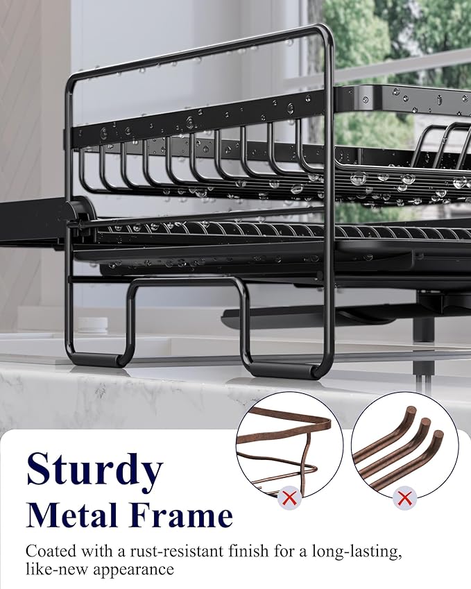 Kitsure Extendable Dish Drying Rack - Image 6