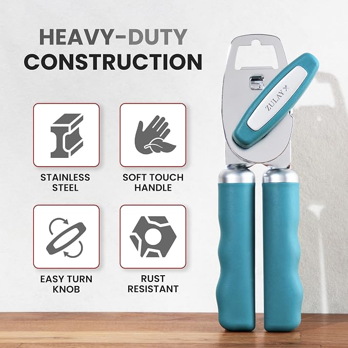 Zulay Kitchen Heavy Duty Stainless Steel Can Opener Manual - Image 3