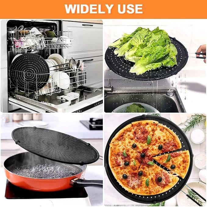 Splatter Screen for Frying Pan, Silicone Grease Splatter Guard, Heat-Resistant - Image 7