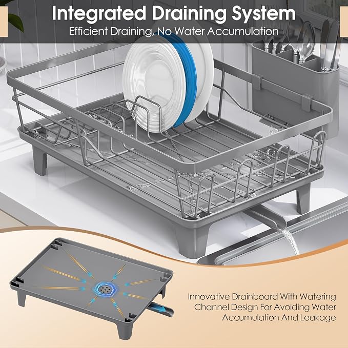 Urackify Dish Drying Rack for Kitchen Counter, Sink Dish Rack - Image 4