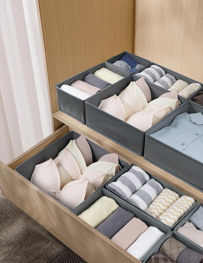 Fordonral 16 Pack Drawer Organizer Clothes, Foldable Fabric Dresser Organizer - Image 5