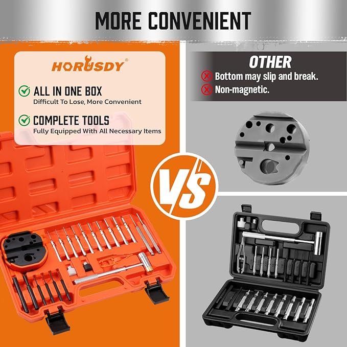 HORUSDY 23-Piece Punch Set Roll Pin Punch Set and Hammer - Image 6