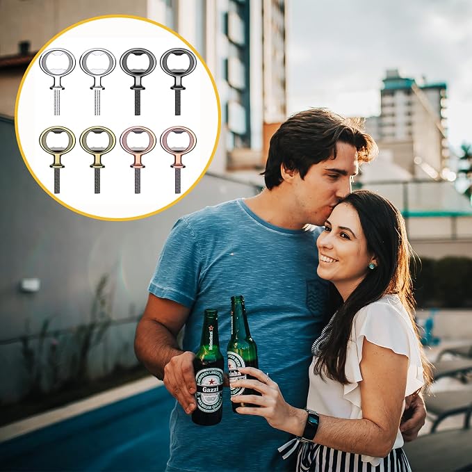 Metal Bottle Opener Insert Kits 8 Pack Blank Stainless Steel DIY Hardware Flat - Image 7