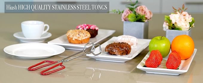 Hiash 10-Inch Heavy Duty Stainless Steel Kitchen Tongs - Image 7