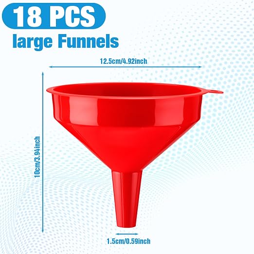 Honeydak 18 Pcs Plastic Funnels 4.7 Inch Wide Mouth Multi-Purpose Funnels - Image 3