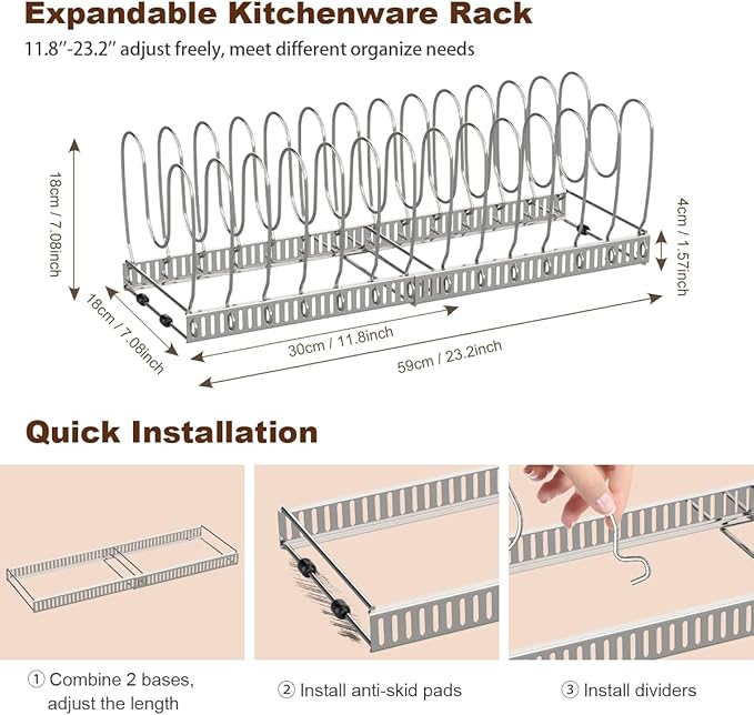 Housolution Pot and Pan Organizer Rack - Image 5